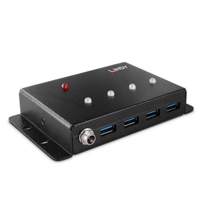 Lindy 43374 Schnittstellen-Hub USB 3.2 Gen 1 (3.1 Gen 1) Type-B 5000 Mbit/s Schwarz_thumb