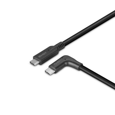 Lindy 32017 USB Kabel USB 3.2 Gen 2 (3.1 Gen 2) 0,5 m USB C 10 Gbit/s 60 W Schwarz_5