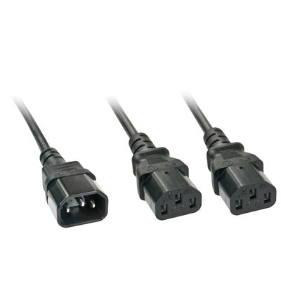 Lindy 30039 Stromkabel Schwarz 2 m C14-Koppler 2 x C13-Koppler_thumb