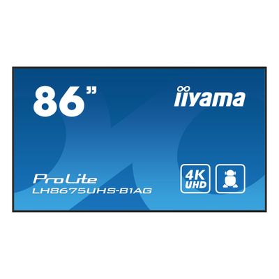 iiyama ProLite LH8675UHS-B1AG 218 cm (86") Klasse (217.4 cm (85.6") sichtbar) LCD-Display mit LED-Hintergrundbeleuchtung - 4K - für Digital Signage_1