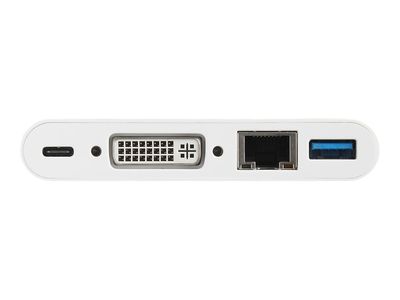StarTech.com USB-C Multiport Adapter - USB-C auf DVI-D (Digital) Video Adapter mit 60W Power Delivery(Stromversorgung), GbE, USB-A - Tragbares USB-C/Thunderbolt 3 Mini Laptop Dock (DKT30CDVPD) - externer Videoadapter - weiß_5