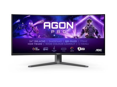 AOC AGON PRO AG346UCD - OLED monitor - curved - 34" - HDR_thumb