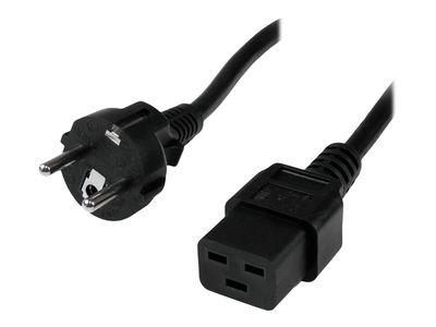 StarTech.com 2m Computer Power Cord Schuko CEE7 to IEC 320 C19 - power cable - 2 m_1