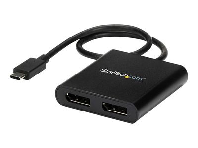 StarTech.com USB-C auf DisplayPort Multi-Monitor Adapter - 2-Port MST Hub - USB C zu 2x DP Splitter - USB Typ C zu DP MST Hub - externer Videoadapter_thumb