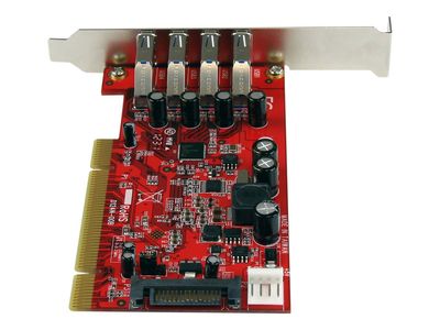 StarTech.com 4 Port PCI SuperSpeed USB 3.0 Adapter Card with SATA/SP4 Power - Quad Port PCI USB 3 Controller Card (PCIUSB3S4) - USB adapter - PCI-X - USB 3.0 x 4_3