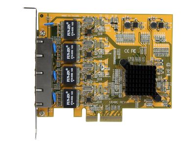 StarTech.com 4 Port PCIe Gigabit Netzwerkkarte - Quad Port PCI Express GbE NIC - Netzwerkadapter - PCIe - Gigabit Ethernet x 4_thumb