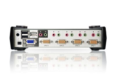 ATEN 4-Port USB - PS/2 VGA KVM Switch with Audio & USB 2.0 Hub (KVM Cables included)_2