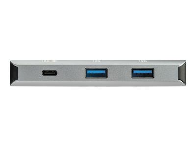 StarTech.com 4 Port USB C Hub (10Gbps) to 3x USB-A & 1x USB-C, 100W Power Delivery Passthrough Charging, Compact/Portable USB 3.1 Gen 2/USB 3.2 Gen 2 Type C Laptop Adapter, Works w/ TB3 - Windows/macOS/Linux - hub - 4 ports_2