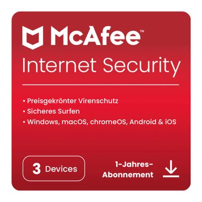 McAfee Internet Security 2018 1Y Antivirus security 3 license(s) 1 year(s)_thumb