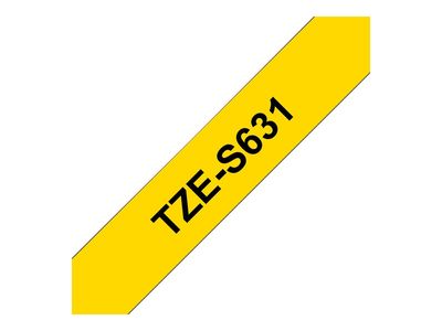 Brother laminated tape TZe-S631 - Black on white_thumb
