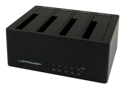 LC-Power LC-DOCK-U3-4B Speicherlaufwerk-Docking-Station USB 3.2 Gen 1 (3.1 Gen 1) Type-A Schwarz_thumb
