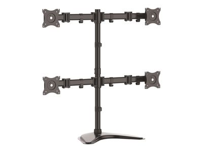 StarTech.com Quad Monitor Stand - Articulating - Supports Monitors 13" to 27" - Adjustable VESA Four Monitor Stand for 4 Screen Setup - Steel - Black (ARMBARQUAD) - stand_1