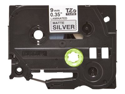 Brother laminated tape TZe-M921 - 9 mm - Black on silver_2