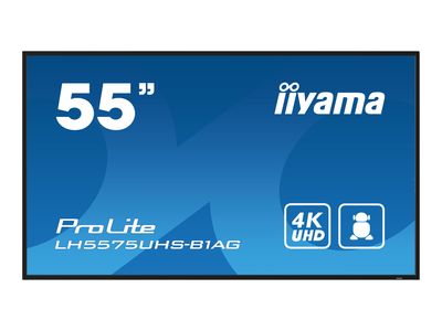 iiyama ProLite LH5575UHS-B1AG 140 cm (55") Klasse (139 cm (54.6") sichtbar) LCD-Display mit LED-Hintergrundbeleuchtung - 4K - für Digital Signage_1