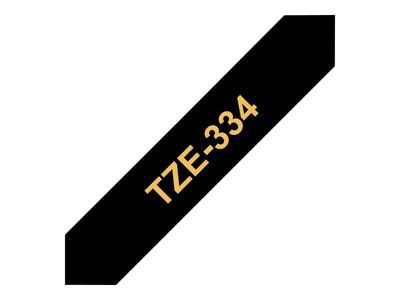 Brother laminated tape TZe-334 - Gold on black_thumb