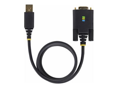 StarTech.com 3ft (1m) USB to Null Modem Serial Adapter Cable, Interchangeable DB9 Screws/Nuts, COM Retention, USB-A to RS232, FTDI, Level-4 ESD Protection, Windows/macOS/ChromeOS/Linux - Rugged TPE Construction (1P3FFCNB-USB-SERIAL) - Kabel USB / seriell_thumb