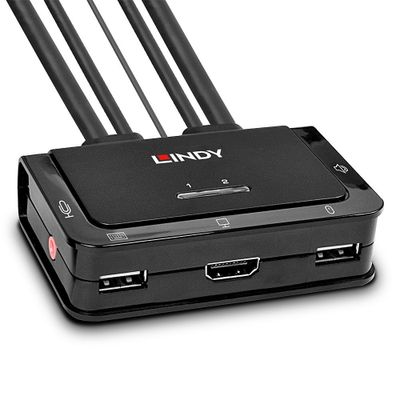 Lindy 42340 Tastatur/Video/Maus (KVM)-Switch Schwarz_thumb