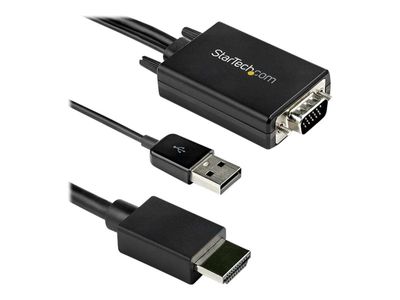 StarTech.com 3m VGA to HDMI Converter Cable with USB Audio Support & Power, Analog to Digital Video Adapter Cable to connect a VGA PC to HDMI Display, 1080p Male to Male Monitor Cable - Supports Wide Displays (VGA2HDMM3M) - Adapterkabel - HDMI / VGA / USB_2