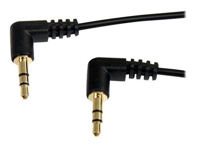 StarTech.com 3 ft Slim 3.5mm Right Angle Stereo Audio Cable - M/M (MU3MMS2RA) - audio cable - 91 cm_thumb