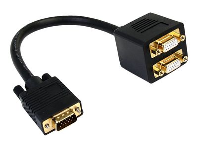 StarTech.com 1 ft. VGA to VGA Splitter Cable - M/F Dual Monitor Video Cable Splitter (VGASPL1VV) - VGA splitter - 30 cm_thumb