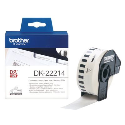 Brother thermal paper roll DK-22214 - 12 mm - black on white_thumb
