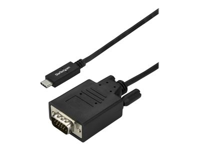 StarTech.com USB-C auf VGA Kabel 3m - USB Typ C zu VGA - 1920 x 1200 - Schwarz - externer Videoadapter - RTD2166 / RTS5404 - Schwarz_1