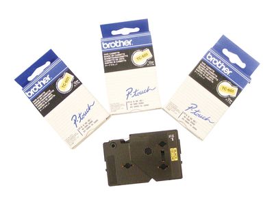 Brother Schriftband TC601 - 12 mm - Schwarz auf Gelb_thumb