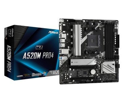 Asrock A520M Pro4 Socket AM4 micro ATX_thumb