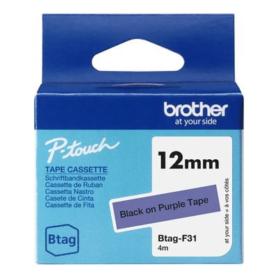 Tapes Brother BTAGF31 12MM BLACK ON PURPLE TAPE_thumb