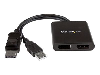 StarTech.com 2-Port DisplayPort MST Hub - 4K 30Hz- DisplayPort to DisplayPort Dual-Monitor Splitter for Dual Monitor Setup (MSTDP122DP) - video splitter - 2 ports_thumb