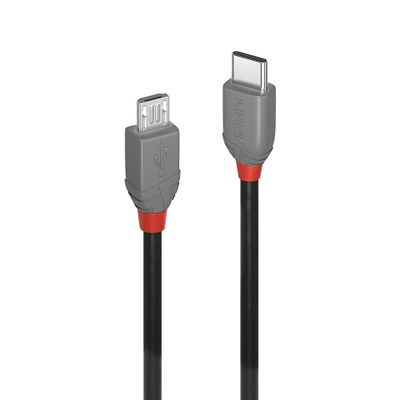 Lindy 36893 USB Kabel USB 2.0 3 m USB C Micro-USB B 0,48 Gbit/s Schwarz_thumb