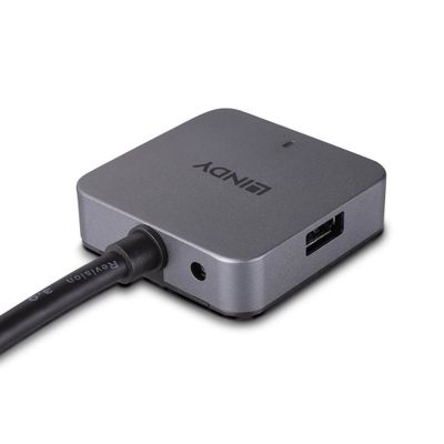 Lindy 43388 Schnittstellen-Hub USB 3.2 Gen 1 (3.1 Gen 1) Type-A 5000 Mbit/s Schwarz, Grau_3