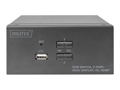 DIGITUS DS-12860 - KVM / audio / USB switch - 2 ports_2