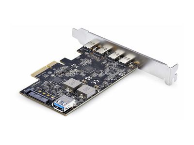 StarTech.com 5-Port USB PCIe Card, USB 3.2 10Gbps, PCI Express Card with 4x USB-C Ports, 1x USB-A Internal Port, USB PCIe Controller Card, Windows/macOS/Linux - USB-Adapter - PCIe 3.0 x4 - USB-C 3.2 Gen 1 x 4 + USB 3.2 Gen 1 x 1_4