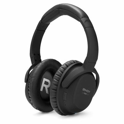 Lindy LH500XW Kopfhörer Verkabelt & Kabellos Kopfband Mikro-USB Bluetooth Schwarz_thumb
