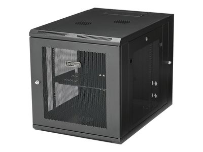 StarTech.com 12U 19" Wall Mount Network Cabinet, 4 Post 24" Deep Hinged Server Room Data Cabinet- Locking Computer Equipment Enclosure with Shelf, Flexible Vented IT Rack, Pre-Assembled - 12U Vented Cabinet (RK1232WALHM) - rack enclosure cabinet - 12U_1