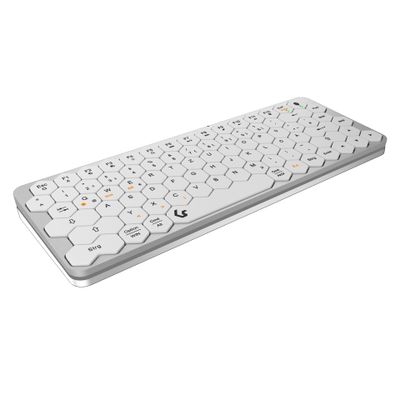 KeySonic Mini-Tastatur KSK-5020BT-S - Silber/Weiß_2