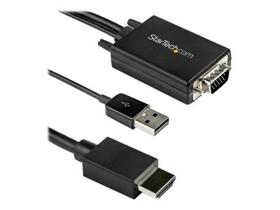 StarTech.com 2m VGA to HDMI Converter Cable with USB Audio Support & Power, Analog to Digital Video Adapter Cable to connect a VGA PC to HDMI Display, 1080p Male to Male Monitor Cable - Supports Wide Displays (VGA2HDMM2M) - Adapterkabel - HDMI / VGA / USB_thumb
