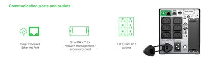 APC Smart-UPS SMT750IC - 6x C13, USB, SmartConnect, 750VA_10