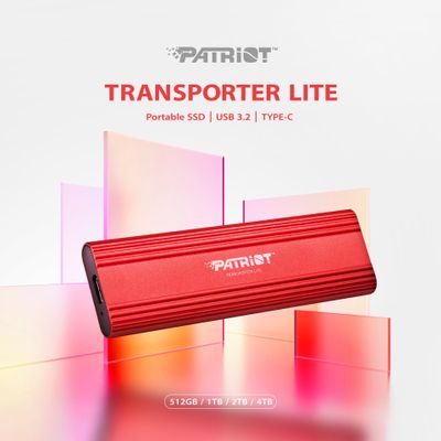 Patriot external hard drive TRANSPORTER Lite - 1 TB - USB-C 3.2 Gen 2 - red_5