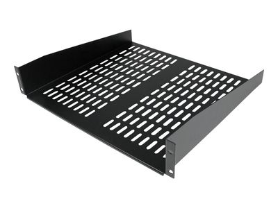 StarTech.com 2U Server Rack Shelf - Universal Vented Cantilever Tray for 19" Network Equipment Rack & Cabinet - Heavy Duty Steel - 50lb - 16" Deep (CABSHELFV) rack shelf - 2U_2
