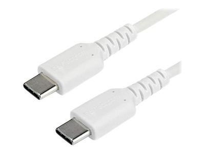 StarTech.com 2m USB C Charging Cable - Durable Fast Charge & Sync USB 3.1 Type C to C Charger Cord - TPE Jacket Aramid Fiber M/M 60W White - USB Typ-C-Kabel - 2 m_thumb