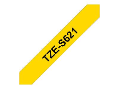 Brother laminated tape TZe-S621 - Black on yellow_thumb