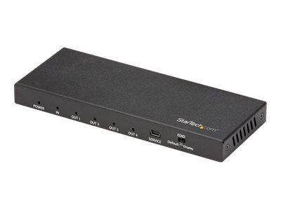 StarTech.com HDMI Splitter - 4-Port - 4K 60Hz - HDMI Splitter 1 In 4 Out - 4 Way HDMI Splitter - HDMI Port Splitter (ST124HD202) - video/audio splitter - 4 ports_1