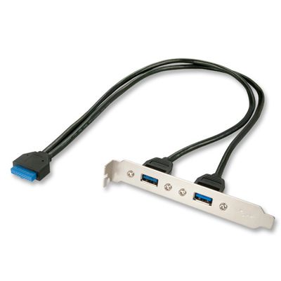 Lindy USB 3.0 Slotblechadapter - 2x USB-A_thumb