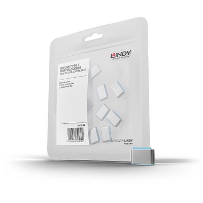 Lindy 40466 Schnittstellenblockierung USB Typ-C Blau Acrylnitril-Butadien-Styrol (ABS) 10 Stück(e)_thumb