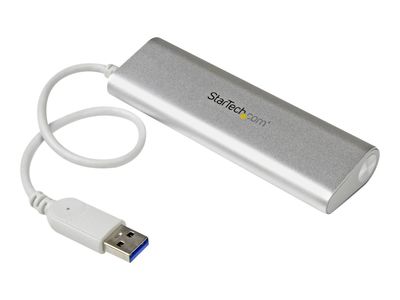 StarTech.com 4 Port kompakter USB 3.0 Hub mit eingebautem Kabel - Aluminium USB Hub - Silber - Hub - 4 Anschlüsse_6