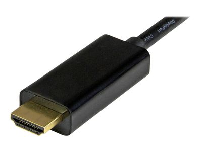 StarTech.com Mini DisplayPort to HDMI Adapter Cable - mDP to HDMI Adapter with Built-in Cable - Black - 5 m (15 ft.) - Ultra HD 4K 30Hz (MDP2HDMM5MB) - video cable - 5 m_5