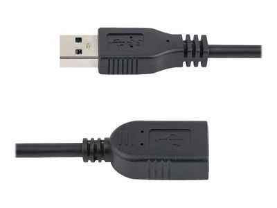 StarTech.com 6in Short USB 3.0 Extension Adapter Cable (USB-A Male to USB-A Female) - USB 3.1 Gen 1 (5Gbps) Port Saver Cable - Black (USB3EXT6INBK) - USB extension cable - USB Type A to USB Type A - 15.2 cm_3