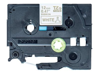 Brother Textil-Schriftband P-Touch TZe-R234 - 12 mm x 4 m - Gold auf Weiß_thumb